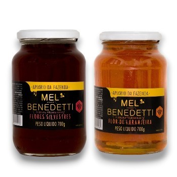 2 Potes de Mel Benedetti 700g - Frete grátis