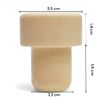 Rolha Sint�tica Creme 35 x 32 x 23